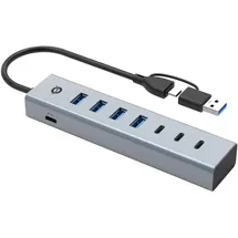 Conceptronic HUBBIES20G 7-Port USB 3.0 Hub, 5Gbps, USB-C x 3, USB-A x 4