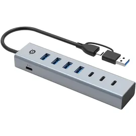 Conceptronic HUBBIES20G 7-Port USB 3.0 Hub, 5Gbps, USB-C x 3, USB-A x 4