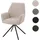 Mendler Esszimmerstuhl HWC-G67 Stoff Bouclé creme