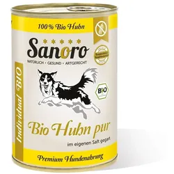 Sanoro Pures Fleisch vom BIO-Huhn mit 5 % Leber 12x400g