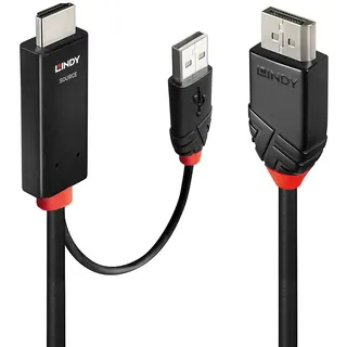 Lindy HDMI an DisplayPort Adapterkabel 2 m Schwarz