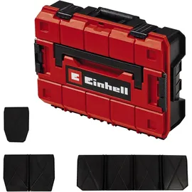 Einhell Systemkoffer E-Case S-F inkl. 9 Kunststofffächer rot/schwarz 44 x 33 x 13,1 cm
