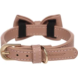 Karlie Flamingo Halsband mit Schleife NELA Rosé – XS, S | 24-30 cm x 15 mm x 4 mm, Qualitätsleder, Stilvoll und Praktisch – Ideal für Chihuahua, Pomeranian, Yorkshire Terrier, Shih Tzu, Malteser