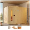 Sauna WEKA Varberg 4, beige (natur), ohne Ofen, (ohne Ofen), Saunen, ohne Ofen