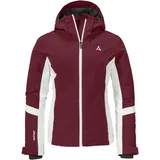 Ski Jacket L komfortable Skijacke mit 4-Wege Stretch wasserdichte und atmungsaktive Outdoorjacke mit Skiticket-Tasche dark burgundy 42