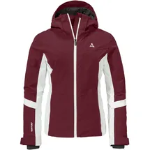 Schöffel Ski Jacket Kanzelwand L, komfortable Skijacke mit 4-Wege-Stretch, wasserdichte und atmungsaktive Outdoorjacke mit Skiticket-Tasche, dark burgundy, 42