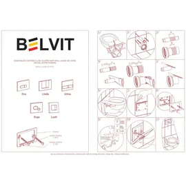 Belvit Berlin Betätigungsplatte für 2-Mengen-Spülung weiß