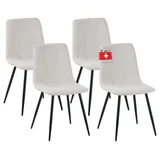 Albatros International Esszimmerstuhl Bora Cord beige 4er Set