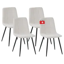 Albatros International Esszimmerstuhl Bora Cord beige 4er Set
