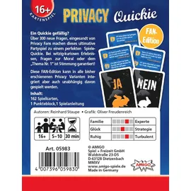 AMIGO Privacy Quickie
