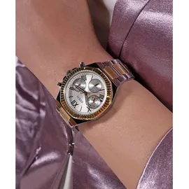 GUESS Damen Multifunktionsuhr EQUALITY GW0769L3 Silber und Gold - Silber