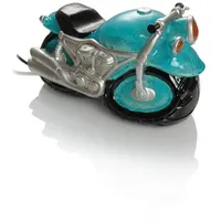 Booster Cast Stone Table Lamp Motorbike Motorrad Tischleuchte, blau