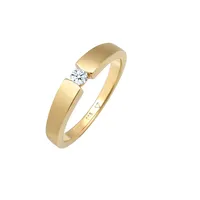 Elli DIAMONDS Verlobungsring Diamant (0.1 .) 585 Gelbgold Ringe Damen