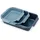 Joseph Joseph Nest, 3er Backblech-Set, stapelbar, Antihaft-Karbonstahl, leicht zu ziehende Griffe, platzsparend, 41 x 30 x 9,6 cm, Blau