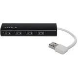 Belkin ultraflacher 4-Port Slim Travel-Hub passiv schw. F4U042BT
