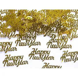Partydeco Silvester Konfetti Happy Year gold