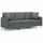vidaXL 3-Sitzer-Sofa mit Zierkissen Dunkelgrau 180 cm Stoff