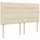 vidaXL Boxspringbett mit Matratze Creme 200x200 cm Stoff