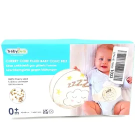 Babyjem Kirschkernkissen - Größenverstellbarer Wärmekissen für Babys - Dinkelkissen ideal geeignet bei Bauchschmerzen & Blähungen - Körnerkissen aus 100% Baumwolle Weiß