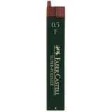 Faber-Castell SUPER-POLYMER Feinminen-Bleistiftminen schwarz F 0,5 mm, 12 St.
