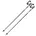 Skistöcke Anthracite-Black-Bright red 120CM