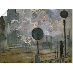 Artland Kunstdruck »Der Bahnhof Saint-Lazare (Le Signal)«, Gebäude, (1 St.), als Leinwandbild, Wandaufkleber oder Poster in versch. Größen Artland Farbe Bild(er): grau