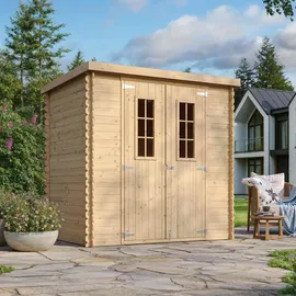 TIMBELA Gartenhaus M311C+M311G 2,04 x 1,42 m Beige