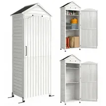 Outsunny Geräteschrank 0,58 x 0,58 m Weiß
