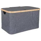 VCM Aufbewahrungskorb Noto 30 x 45 x 25 cm grau