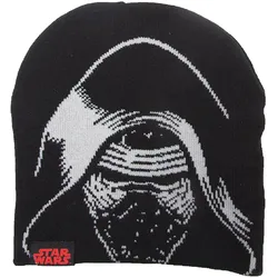 Star Wars Das Erwachen der Macht Beanie Strick-Mütze mit Kylo Ren Gesicht KC505011STW Schwarz - One-Size