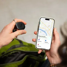 SBS Ortungsgerät Schlüssel- und Objekt-Ortungsgerät 100 dB Alarmton wasserdicht IP65 mit Schlüsselring Schwarz