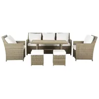 Beliani Fonti Loungeset 5-Sitzer braun/weiß
