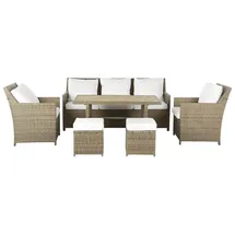 Beliani Fonti Loungeset 5-Sitzer braun/weiß
