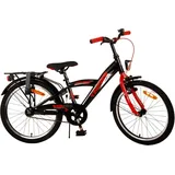 tpfsports Thombike Kinderfahrrad - Jungen - 20 Zoll - Rücktritt + Handbremsen - Schwarz/Rot