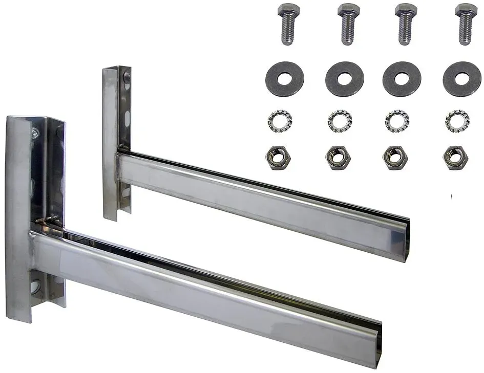Edelstahl-Abgassystem doppelwandig Konsole mit K-Profil (Ausführung: 1304mm)