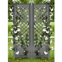 KHW Rankgitter 43 x 6 x 140 cm Grau