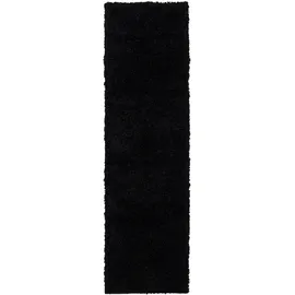 OTTO home Hochflor-Teppich OTTO HOME "Viva Shaggy, in Standard- und Premium-Qualität, 30 mm oder 45 mm Höhe" Gr. 11, grau (schwarz), B:67cm H:30mm L:230cm, Kunstfaser, Teppiche, Uni Farben, einfarbig, weich, kuschelig, Läufer, Kundenliebling