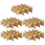 Cabilock 24 Stück Umzugskarton Trennwände 33.5X33.5 Cm Versandkarton Verpackungsplatten Mit 8.2 Cm Kleinen Fächern Für Sicheren Schutz Von Glas Und Geschirr