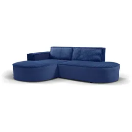 kaiser möbel Modernes L-förmiges Designer-Ecksofa Modena Soft Dunkelblau Links