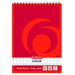herlitz Collegeblock x.book kariert DIN A7 ohne Rand