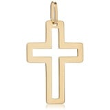 NKlaus Kreuzanhänger Kettenanhänger Kreuz 22x17mm 333 Gelb Gold 8 Karat (1 Stück)