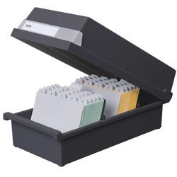 HAN Karteikasten »956« A6 quer bis zu 1300 Karten schwarz, 17.7x14x36 cm
