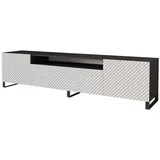altdecor Zeno Lowboard 200 cm Schwarz/Weiß Holz