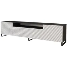 altdecor Zeno Lowboard 200 cm Schwarz/Weiß Holz