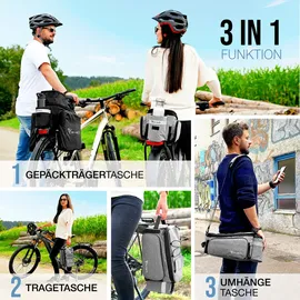 MIVELO Gepäckträgertasche Keanu grau