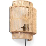 LEDKIA Wandleuchte Aus Rattan Kirito Natürlich