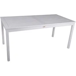 Gartentisch GARDEN PLEASURE "MALMÖ", weiß (weiß, weiß, weiß, weiß, weiß, weiß, weiß), B:165cm H:75cm T:80cm, Tische, BxTxH: 165x80x75 cm