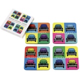 BRISA VW Collection - Volkswagen Getränke-Glas-Kork-Untersetzer mit MDF Beschichtung und Käfer Design (4ER Set/Multicolor/Bunt)
