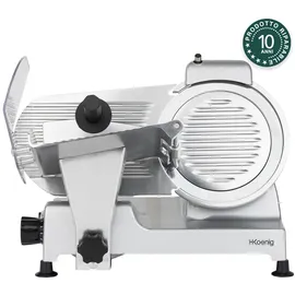 h.koenig Elektrischer Allesschneider MSX220, 20cm Klinge Silber