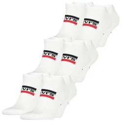 Levis Unisex Sneaker Sportsocken Low Cut Sportswear Logo 4er 6er 8er Multipack in 39-42 Weiß